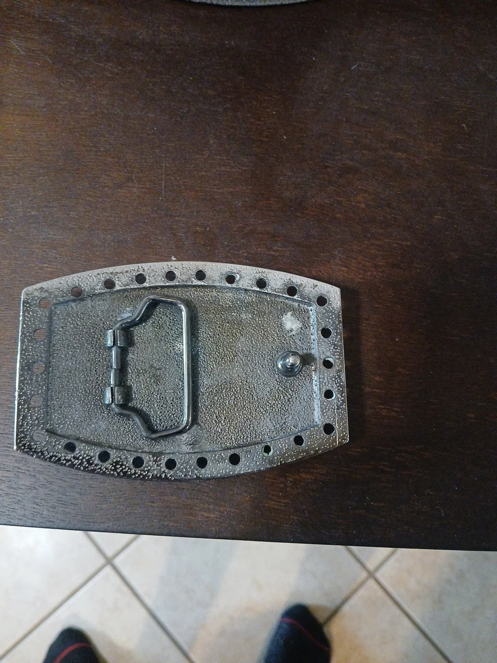 Harley-Davidson Silver and Black Engine Emblem Belt Buckle
